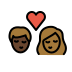 1F469 1F3FF 200D 2764 FE0F 200D 1F48B 200D 1F468 1F3FE Smiley – OpenMoji
