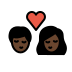 1F469 1F3FF 200D 2764 FE0F 200D 1F48B 200D 1F468 1F3FF Smiley – OpenMoji