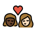 1F469 1F3FF 200D 2764 FE0F 200D 1F48B 200D 1F469 1F3FB Smiley – OpenMoji