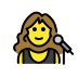 1F469 200D 1F3A4 Smiley – OpenMoji