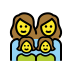 1F469 200D 1F469 200D 1F467 200D 1F467 Smiley – OpenMoji