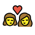 1F469 200D 2764 FE0F 200D 1F48B 200D 1F469 Smiley – OpenMoji