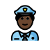1F46E 1F3FF Smiley – OpenMoji