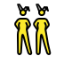 1F46F 200D 2640 FE0F Smiley – OpenMoji