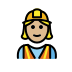 1F477 1F3FC 200D 2640 FE0F Smiley – OpenMoji