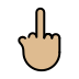 1F595 1F3FC Smiley – OpenMoji