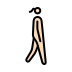 1F6B6 1F3FB 200D 2640 FE0F 200D 27A1 FE0F Smiley – OpenMoji