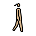 1F6B6 1F3FC 200D 2640 FE0F 200D 27A1 FE0F Smiley – OpenMoji