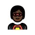1F9B8 1F3FF Smiley – OpenMoji