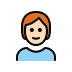 1F9D1 1F3FB 200D 1F9B0 Smiley – OpenMoji