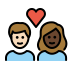 1F9D1 1F3FB 200D 2764 FE0F 200D 1F9D1 1F3FF Smiley – OpenMoji