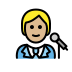 1F9D1 1F3FC 200D 1F3A4 Smiley – OpenMoji