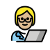 1F9D1 1F3FC 200D 1F4BB Smiley – OpenMoji