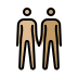 1F9D1 1F3FC 200D 1F91D 200D 1F9D1 1F3FD Smiley – OpenMoji