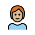 1F9D1 1F3FC 200D 1F9B0 Smiley – OpenMoji