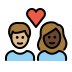 1F9D1 1F3FC 200D 2764 FE0F 200D 1F9D1 1F3FF Smiley – OpenMoji