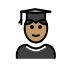 1F9D1 1F3FD 200D 1F393 Smiley – OpenMoji