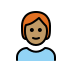1F9D1 1F3FD 200D 1F9B0 Smiley – OpenMoji