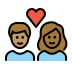 1F9D1 1F3FD 200D 2764 FE0F 200D 1F9D1 1F3FE Smiley – OpenMoji