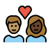 1F9D1 1F3FD 200D 2764 FE0F 200D 1F9D1 1F3FF Smiley – OpenMoji