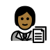 1F9D1 1F3FE 200D 1F4BC Smiley – OpenMoji