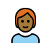 1F9D1 1F3FE 200D 1F9B0 Smiley – OpenMoji