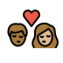 1F9D1 1F3FE 200D 2764 FE0F 200D 1F48B 200D 1F9D1 1F3FC Smiley – OpenMoji