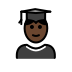 1F9D1 1F3FF 200D 1F393 Smiley – OpenMoji