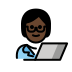 1F9D1 1F3FF 200D 1F4BB Smiley – OpenMoji