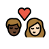 1F9D1 1F3FF 200D 2764 FE0F 200D 1F48B 200D 1F9D1 1F3FB Smiley – OpenMoji