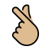 1FAF0 1F3FC Smiley – OpenMoji