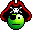 Smiley Emoticons Pirate2 Down Smiley – Pirat