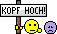 Kopfhoch Smiley – Schilder