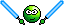 Smiley Emoticons Star Wars Jedi3 Blau Smiley – Starwars