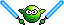Smiley Emoticons Star Wars Yoda3 Blau Smiley – Starwars