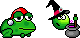 Smiley Emoticons Xmas4 Hexe Frosch2 Smiley – Weihnachten